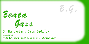 beata gass business card